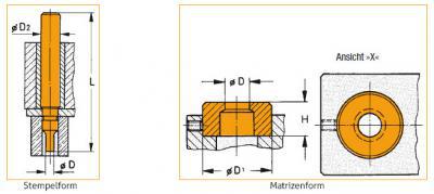 Round hole punching tools